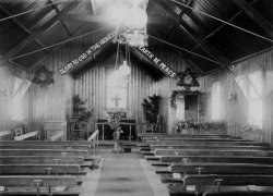 Interior of St. Georges, c.1900 showing the south east window